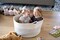 Little Hippo Baskets XXXL Large Cotton Rope 22"x22"x14" Storage Woven Blanket Living Room Toy Basket for Organizing, Kids Organizer